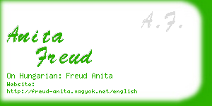 anita freud business card